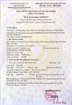 Giấy chứng nhận đăng ký kinh doanh