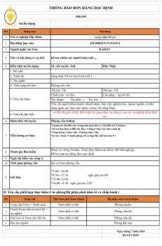 Công ty Chúng tôi liên tục tuyển nhiều lao động